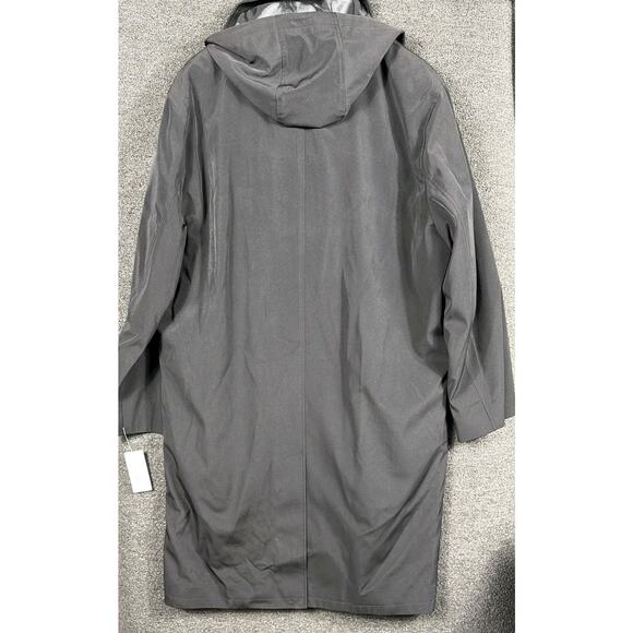 Twinhill Coat Mens 42S Black Hooded Fly Front Thinsulate Lined Overcoat Jacket - Picture 2 of 14